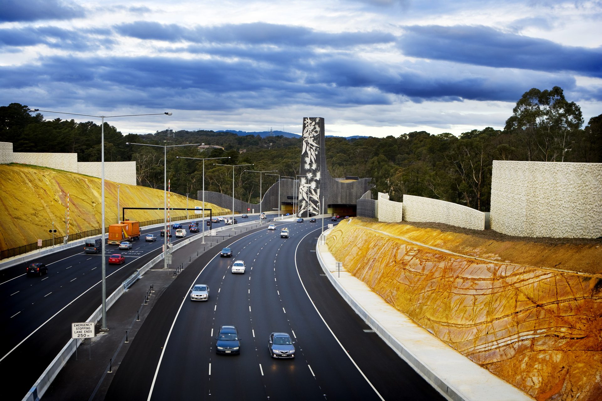 Australian motorway showing asphalt