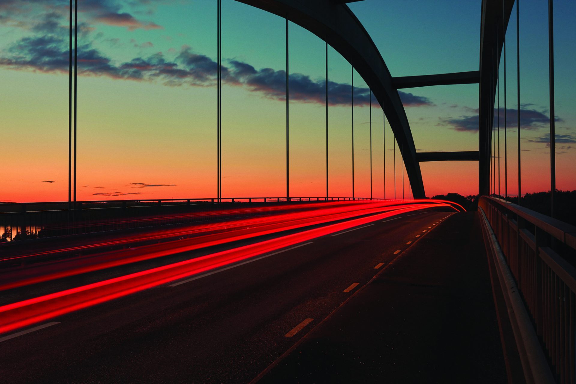 Sunset Bridge Driving