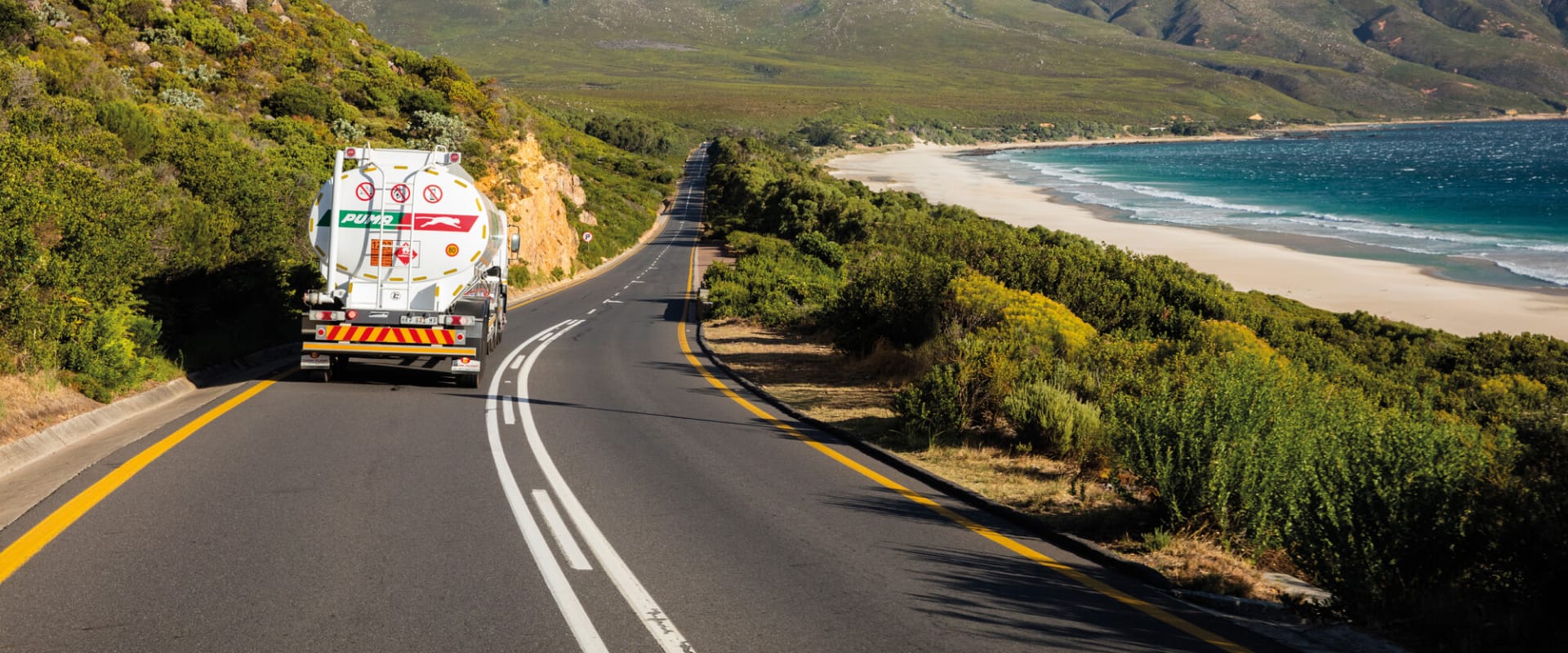Puma Energy truck in the road